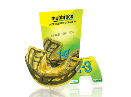 i-3Ly (i-3) Myobrace с каркасом Этап 2 при аномалиях III класса. LARGE / Желтый (MRC)